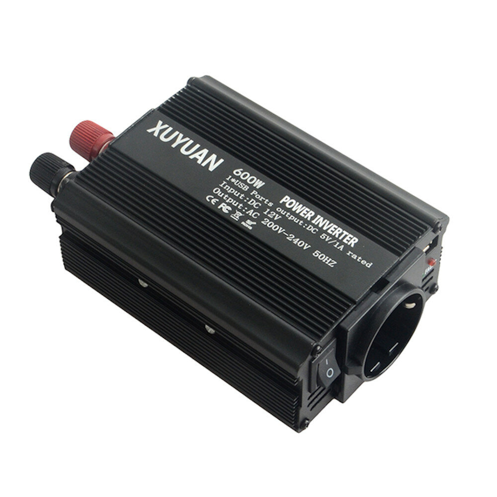 

600W/1000W Peak Car Power Inverter DC 12V to AC 220V Modified Sine Wave Transformer USB Charger Converter