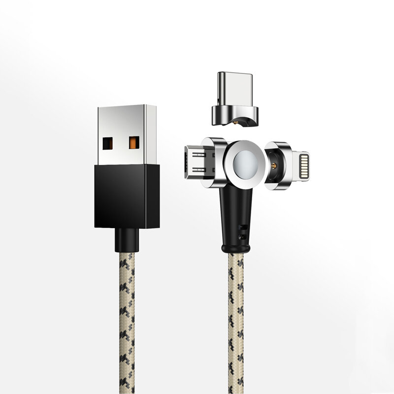 

Bakeey Type C Micro USB поворотный магнитный кабель для передачи данных на 180 ° 3 в 1 линия быстрой зарядки для Mi10 No