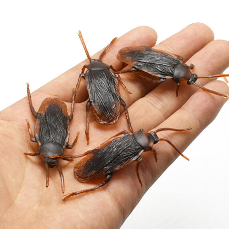 20 stks / set Halloween Plastic Kakkerlak Bug Joke Speelgoed Realistische Kakkerlakken voor Hallowee