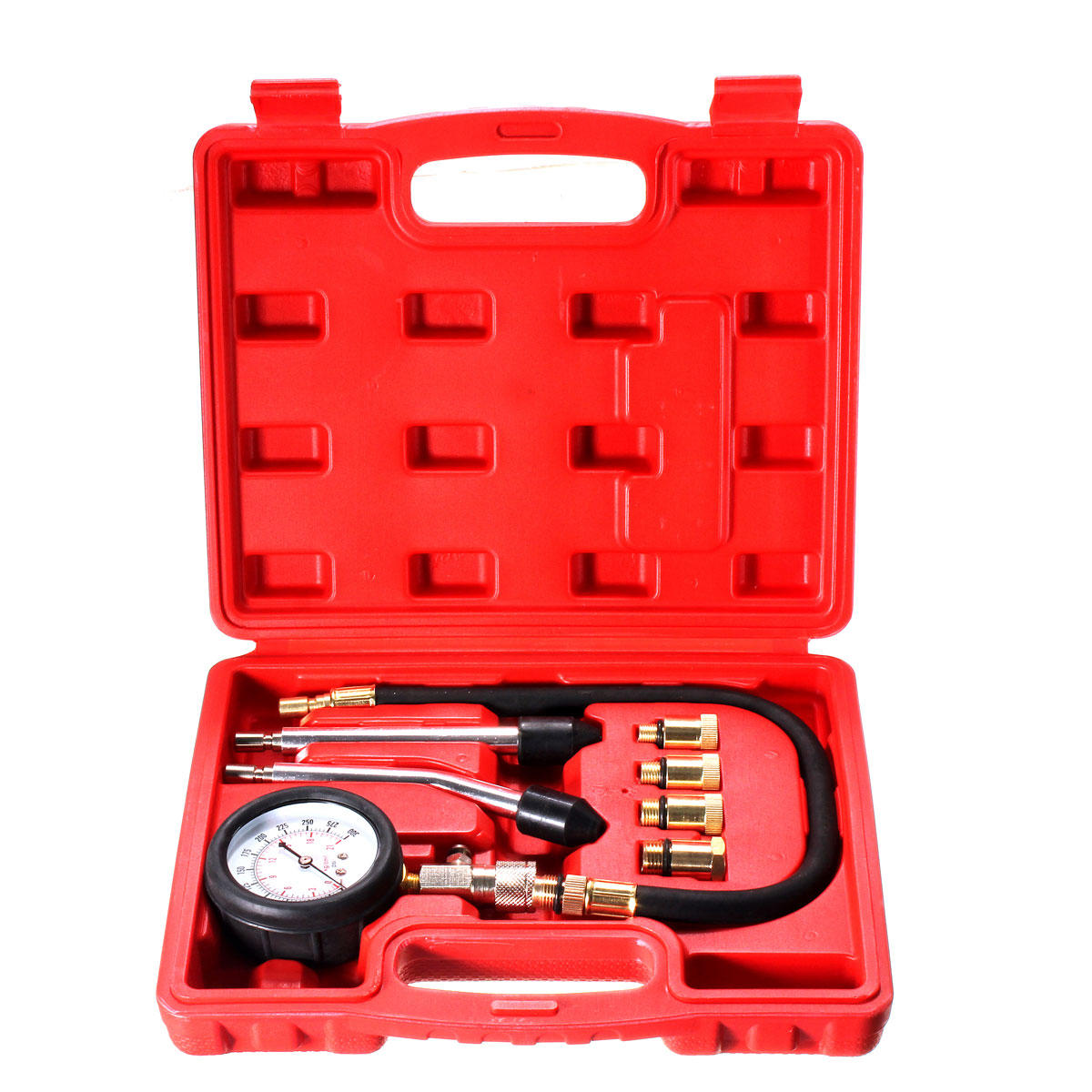 UK Automotive Petrol Engine Compression Tester Kit Gauge Cylinder Diagnostic