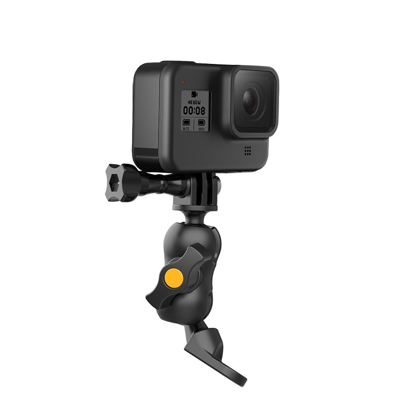 Camera Mount 360 Degree Dual Joints Holder Metal Base Bracket 10mm Diameter for Motorcycle Rear Mirror for GoPro DV Car