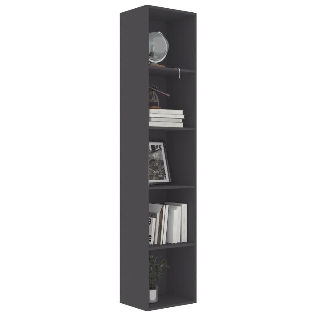

Book Cabinet Gray 15.7"x11.8"x74.4" Chipboard