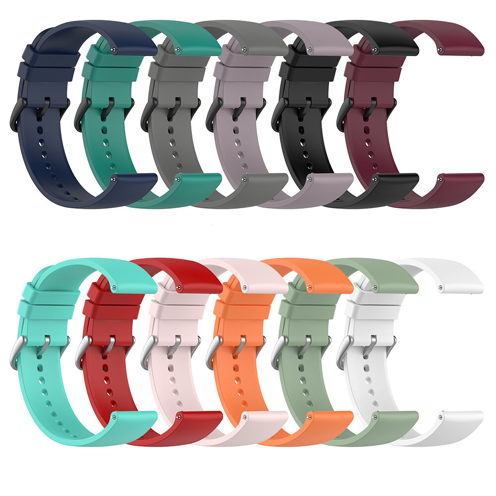 Bakeey 20mmm universele comfortabele zweetbestendige Soft siliconen horlogeband vervanging voor Sams