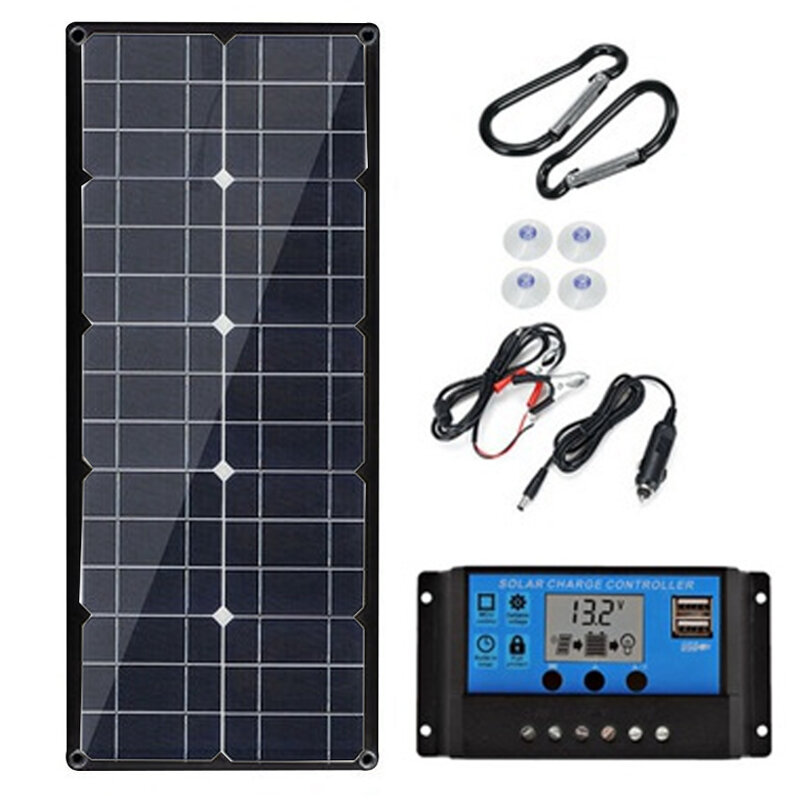 30W Monocrystalline Solar Panel with Controller Foldable Rechargeable Portable Solar Panel for Outdo