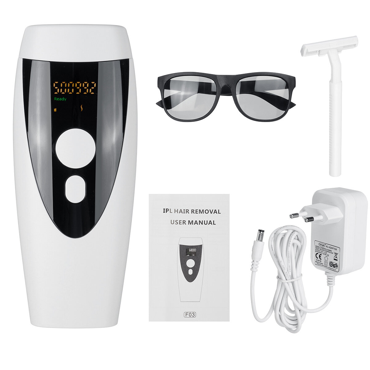 5 Gear Adjutable Hair Remover 500,000 Flashes Display Laser Hair Removal Epilator Painless Body Hair Removal
