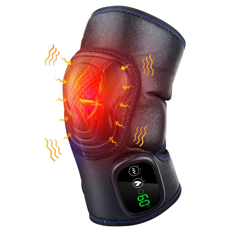 

Electric Heating Knee Pads Massage Pain Relief Support Brace Therapy Joint Injury Care Recovery Relax Vibration Leg Mass