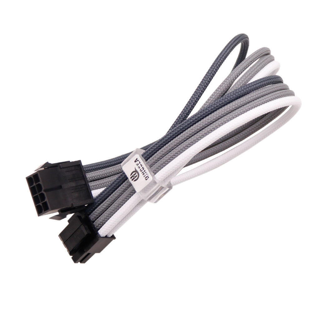 8Pin Power supply Extension Cable For CPU 4+4pin Nylon Braided Mesh 18 AWG GPU PSU Sleeved