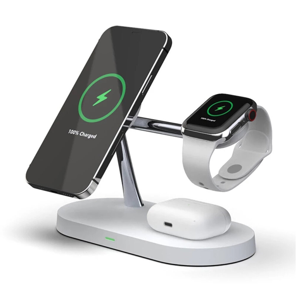 Bakeey T268 3-In-1 Magnetic Wireless Charger LED Light Fast Wireless Charging Dock Station For Qi-en