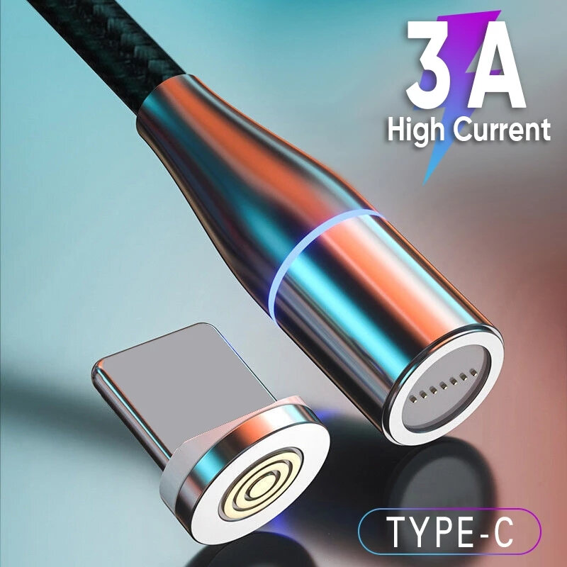 Bakeey 3A USB naar USB-C Micro USB Magnetisch Snel opladen Datatransmissie Snoer Lijn 1 m lang Voor 