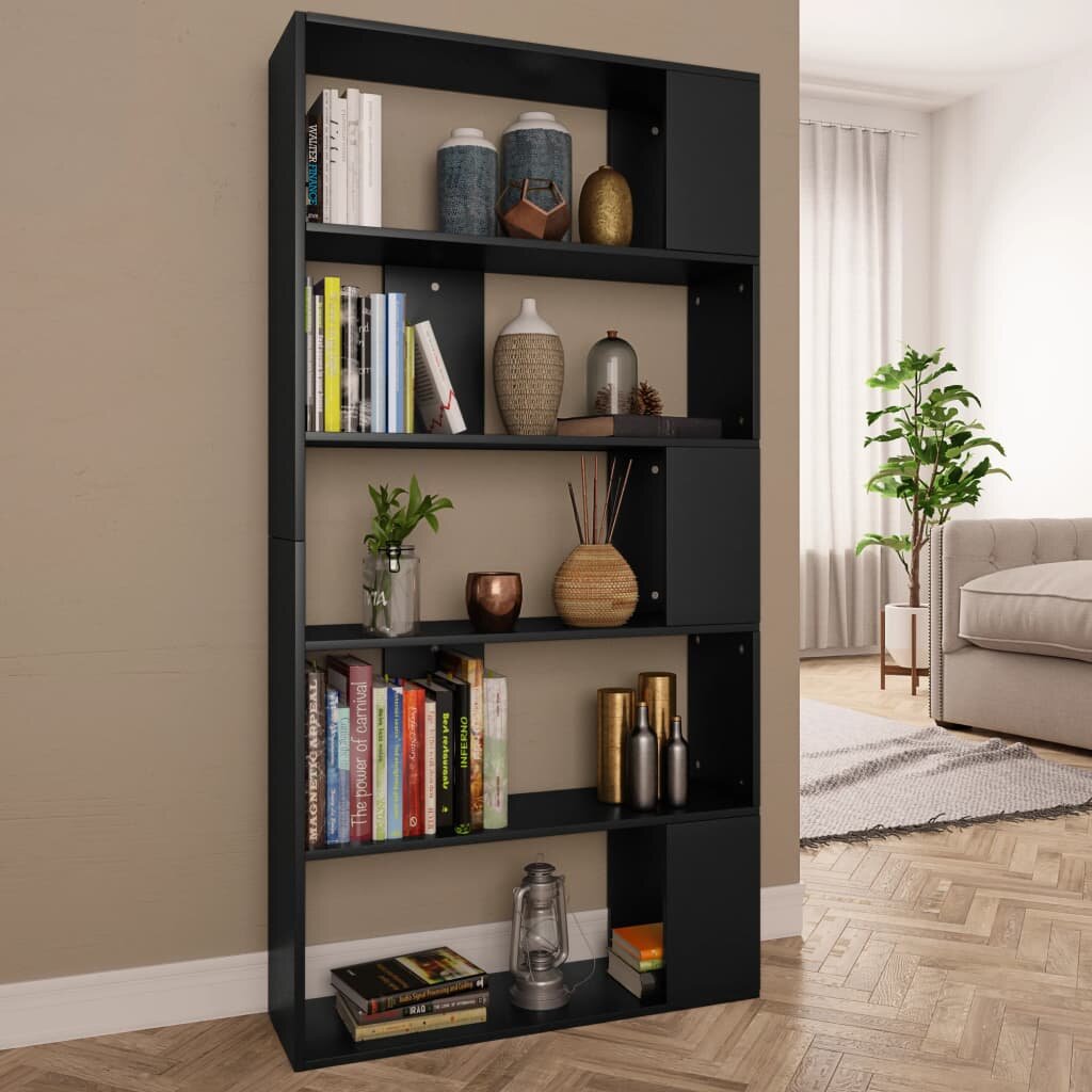 Book Cabinet/Room Divider Black 31.5