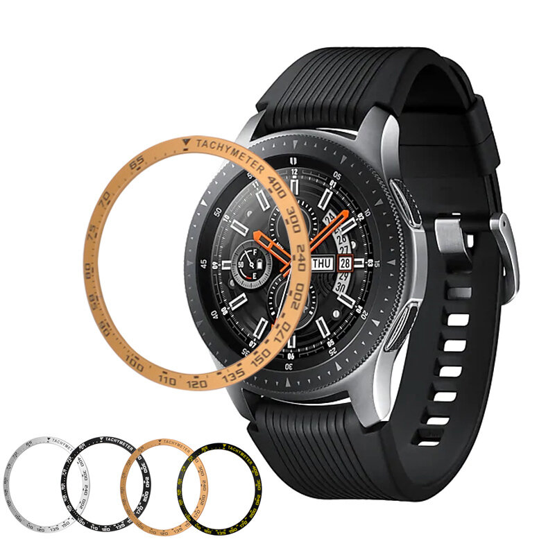 Bakeey Tijd / snelheid Tachymeterschaal Metalen buitenste randafdekking Horloge Bezel Ring Dial voor
