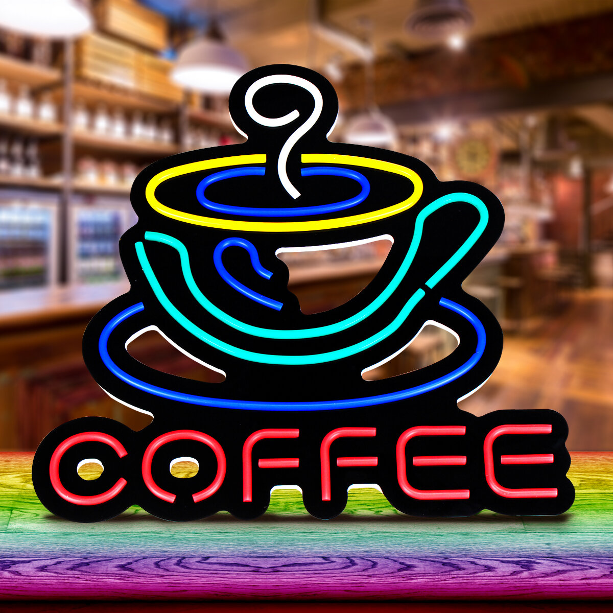 

COFFEE LED Neon Sign Light Hanging Party Store Visual Artwork Lamp Wall Decor AC110-240V