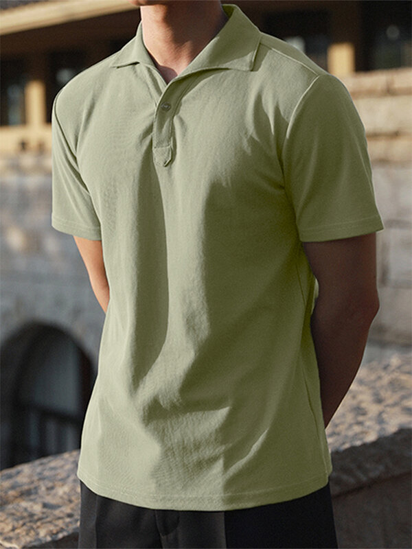 

Мужская футболка из хлопка Тонкий Fit Sport Casual с коротким рукавом для гольфа и тенниса
