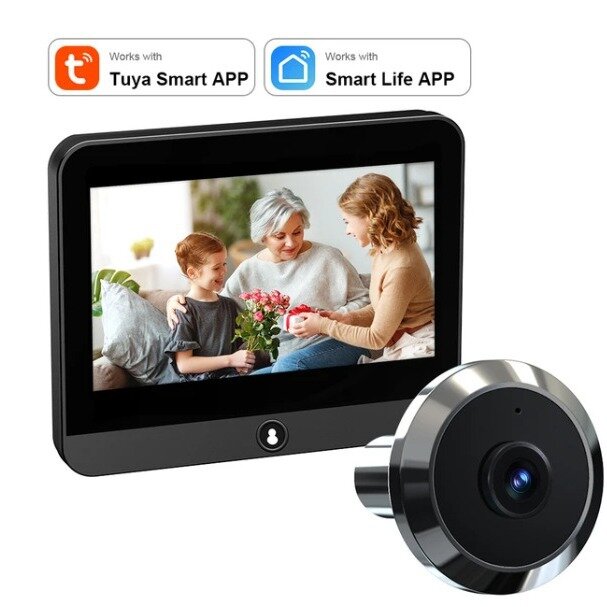 S50S Tuya Smart 1080P 2.4G WiFi Door Camera Microwave Radar Human Detection Video Doorbell Viewer Digital Door Peepholes