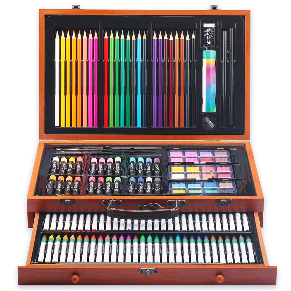 

142 pcs Painting Pencil Set Multi Color Wood Sketching Colored Drawing Pencil Art Supplies for Beginner Drawing Statione