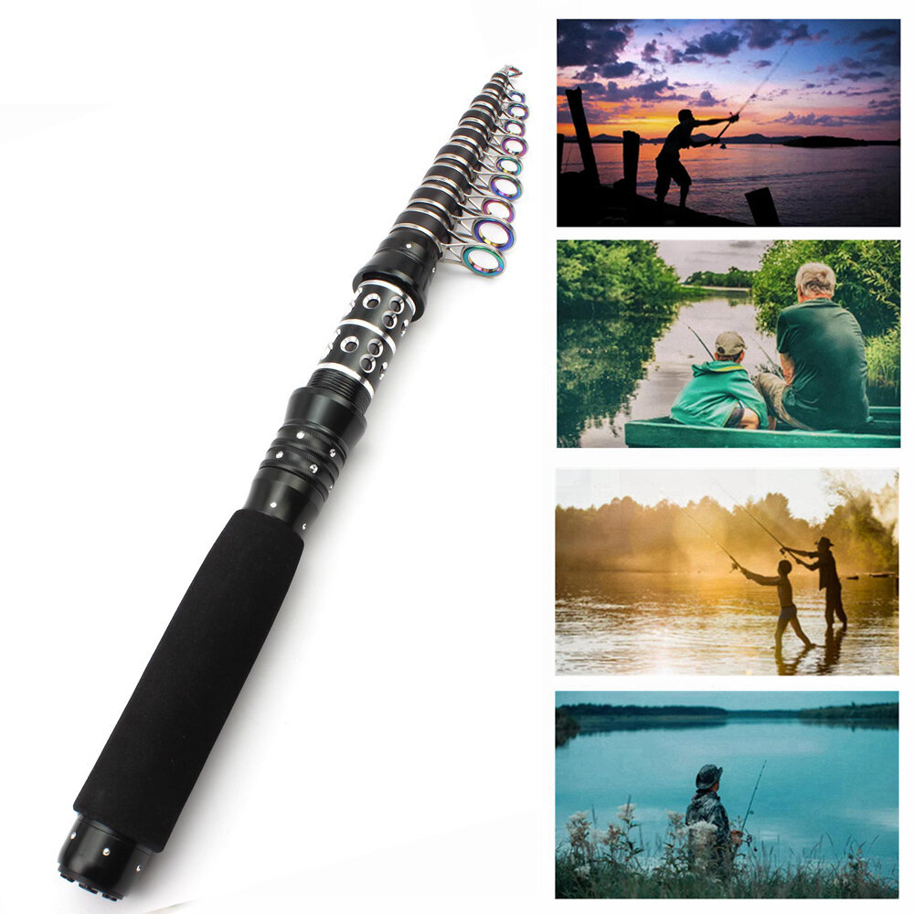 

Ultra-short Portable Spinning Rod Carbon Fiber 10KG Max Load Telescopic Fishing Rod for Freshwater Saltwater Fishing