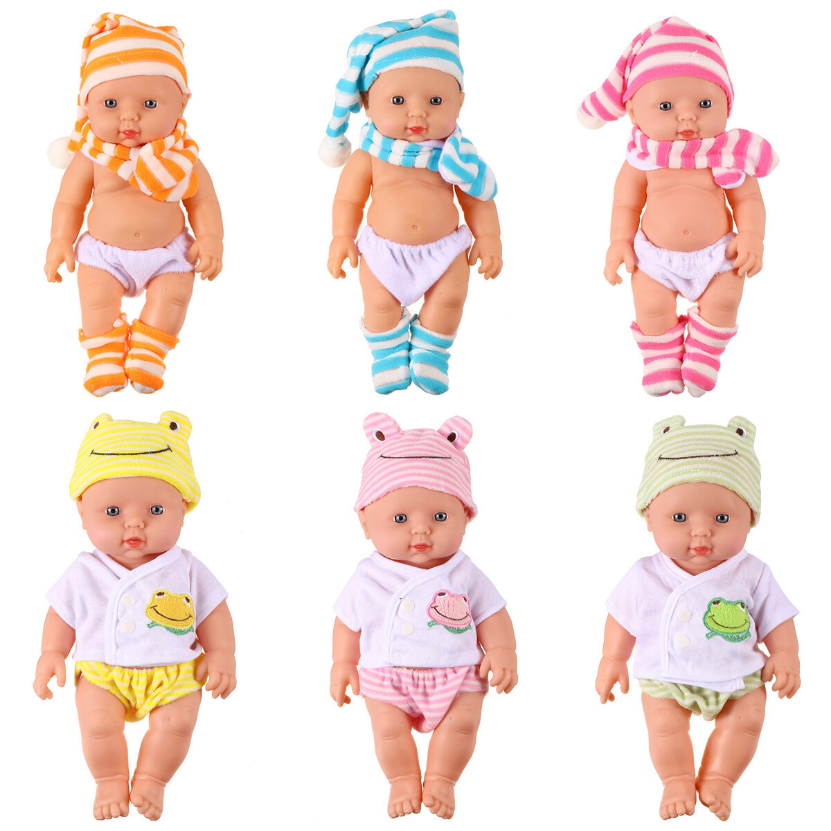 30CM Height Simulation Soft Silicone Vinyl Joint Removable Washable Reborn Baby Doll Toy for Kids Birthday Christmas Col