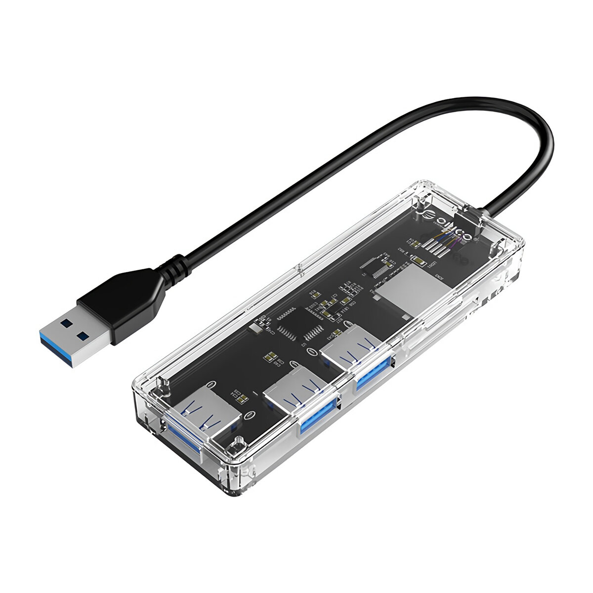 ORICO USB3.0 Hub Transparant Case USB3.0 Docking Station TF / Sd-kaartlezer USB Data Transmissie Ada
