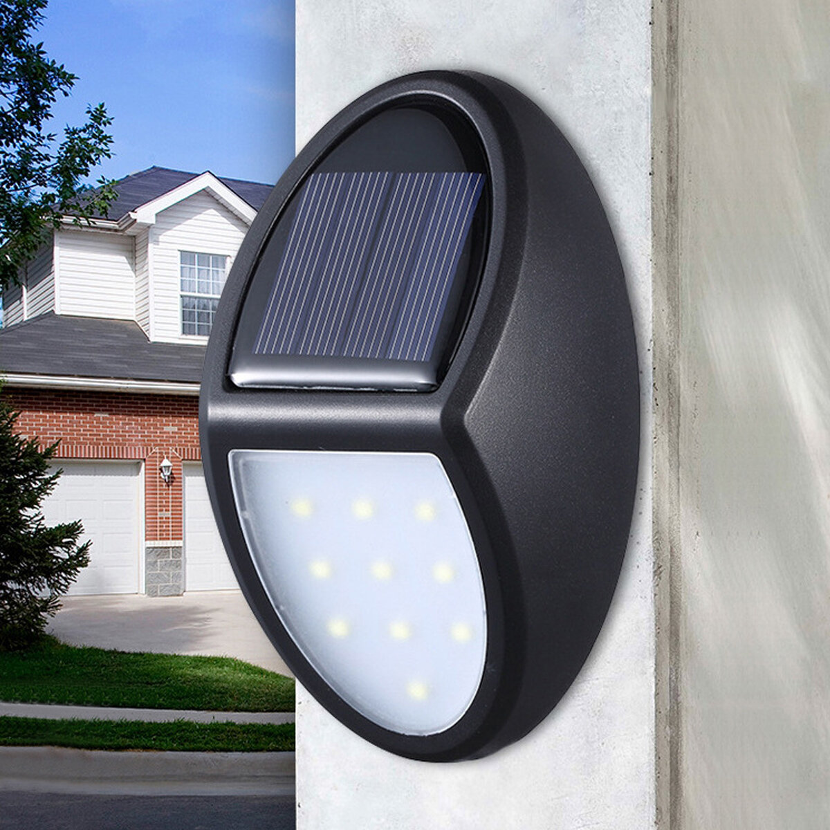 10LED Solar Power Wall Light Waterproof Outdoor Garden Yard Lamp Pathway