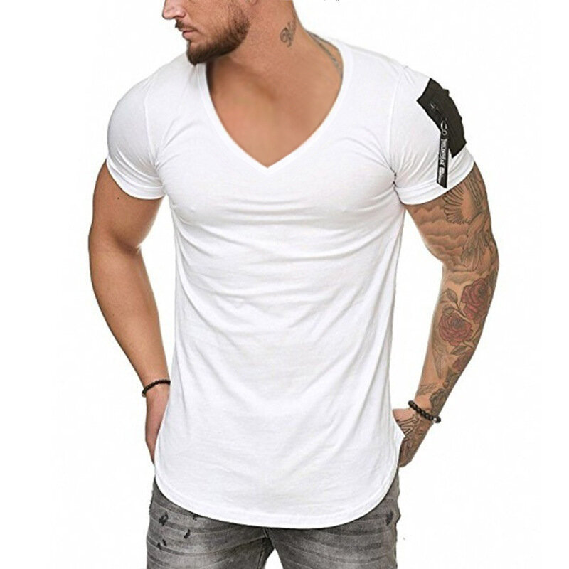 Camiseta casual de manga curta de verão para homens de secagem rápida respirável Aptidão Camisas casuais Lazer Esporte Academia Roupas