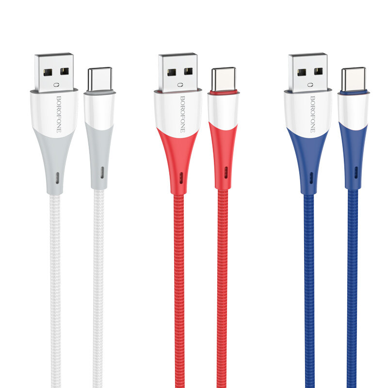 

BOROFONE BX60 USB to USB-C Cable Fast Charging Data Transmission Cord Line 1m long For DOOGEE S88 Pro For OnePlus 9 Pro