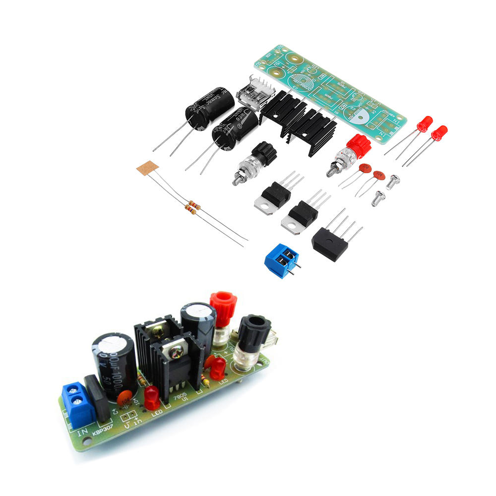 3pcs DIY Double LM7805 Diffuser Regulator Module Kit 5V 3A Solar Energy Regulator Generator Module