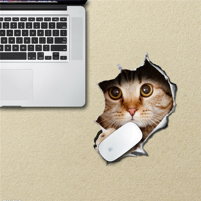 De Sticker van de Muis van de Muis van de kat De Stickers van de Muis van de Muis PAG De Waterdichte