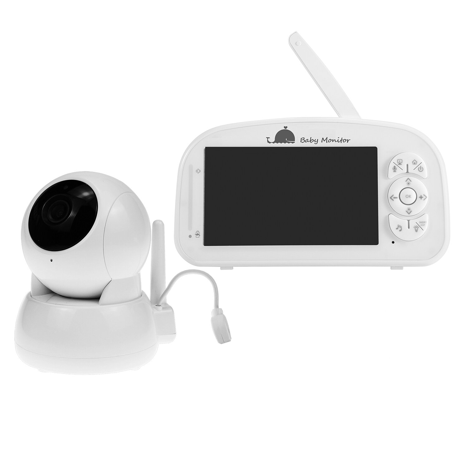 Wireless Video Color Baby Monitor High Resolution Baby Nanny Security Camera Night Vision Temperatur