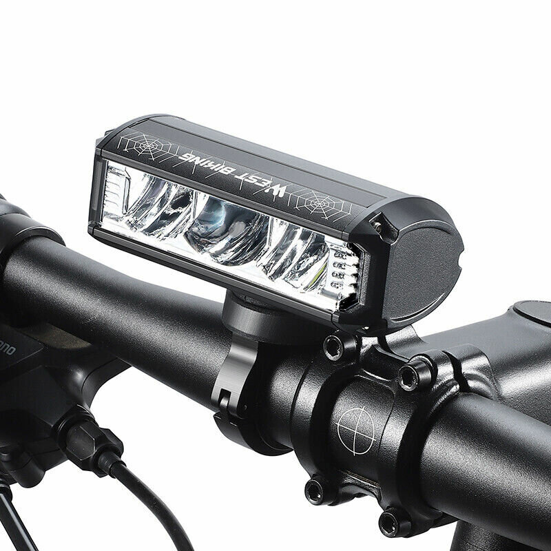 

WEST BIKING 1750Lm Super Brightness Bike Headlights 4000mAh Battery Waterproof 4 Light Modes Type-C Rechargeable Aluminu