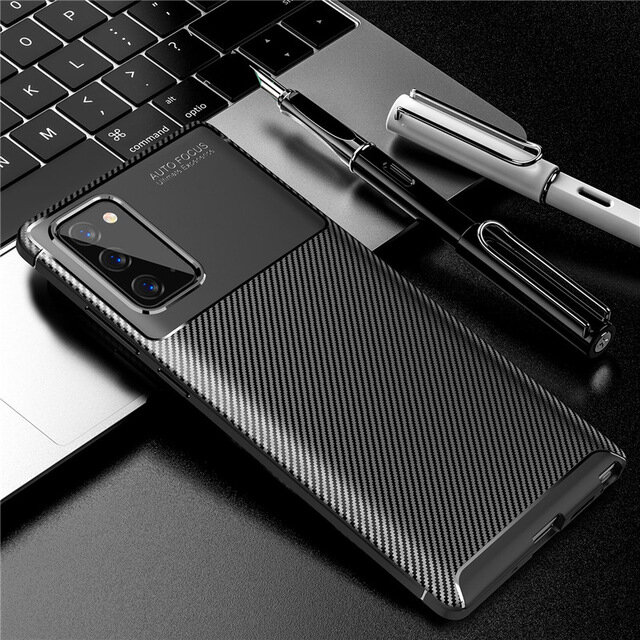 Bakeey for Samsung Galaxy Note 20 / Galaxy Note20 5G Case Luxury Carbon Fiber Pattern with Lens Prot