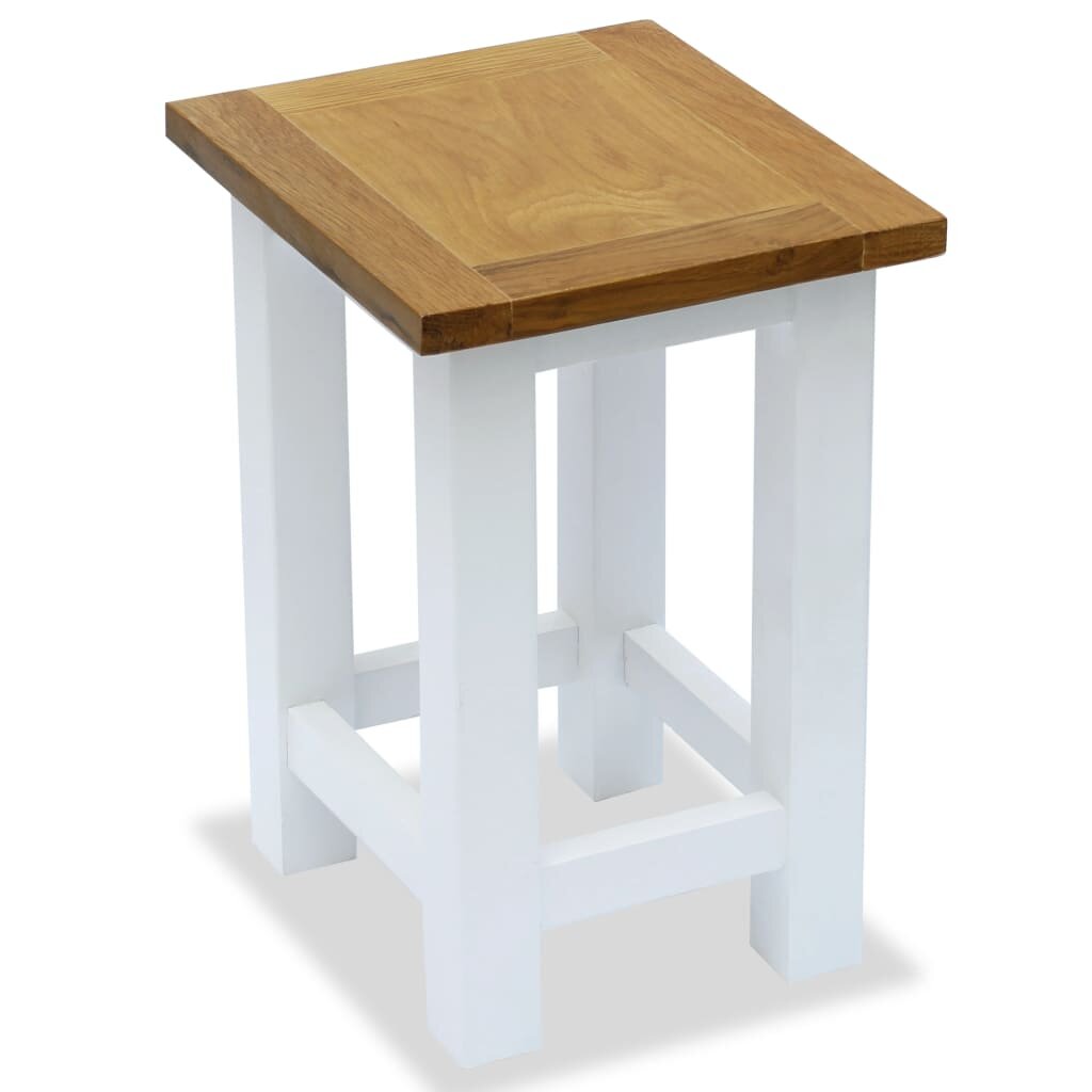 

End Table 10.6"x9.4"x14.6" Solid Oak Wood