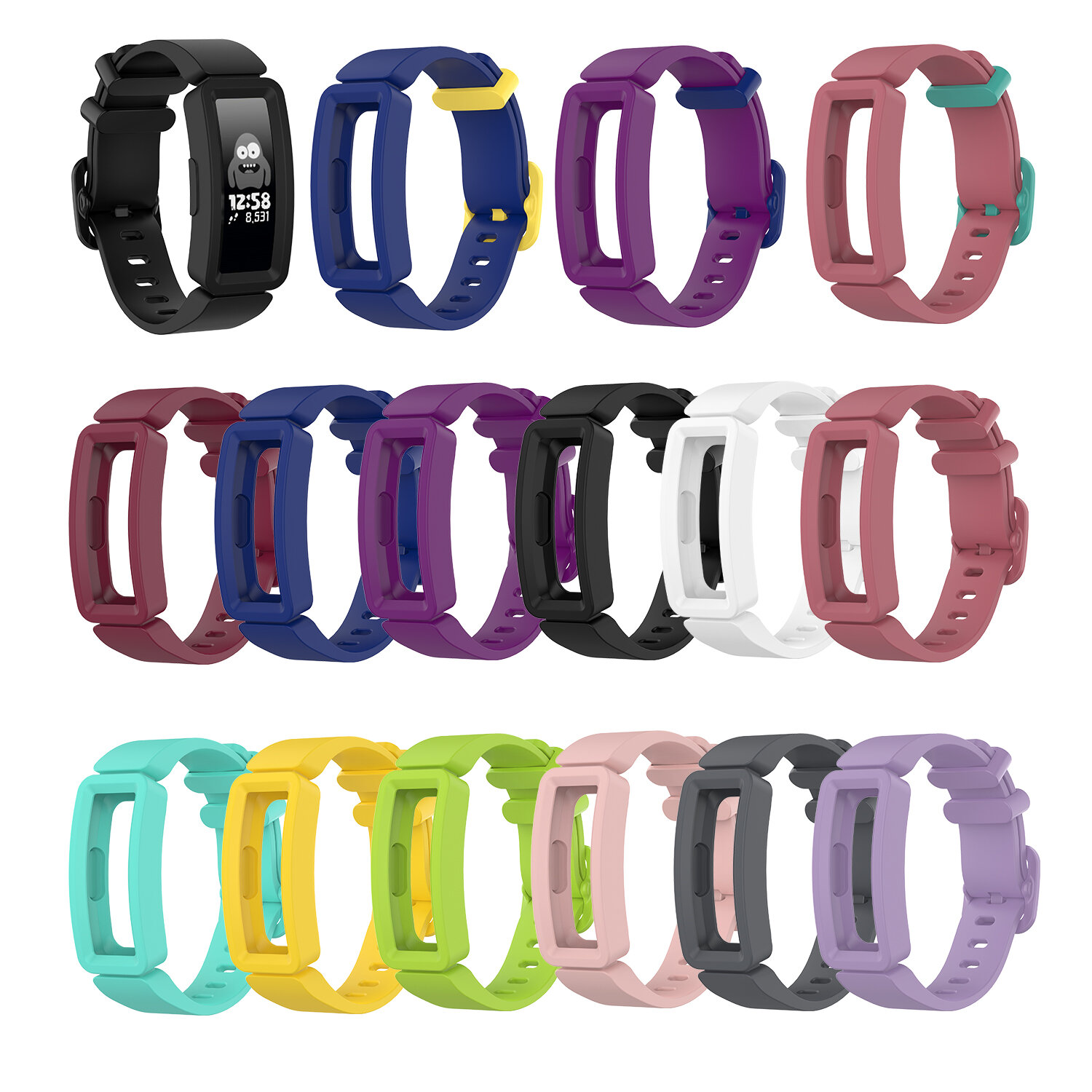 Bakeey Colorful Horlogeband met beschermhoes voor Fitbit Ace 2 Inspire HR Smart Watch