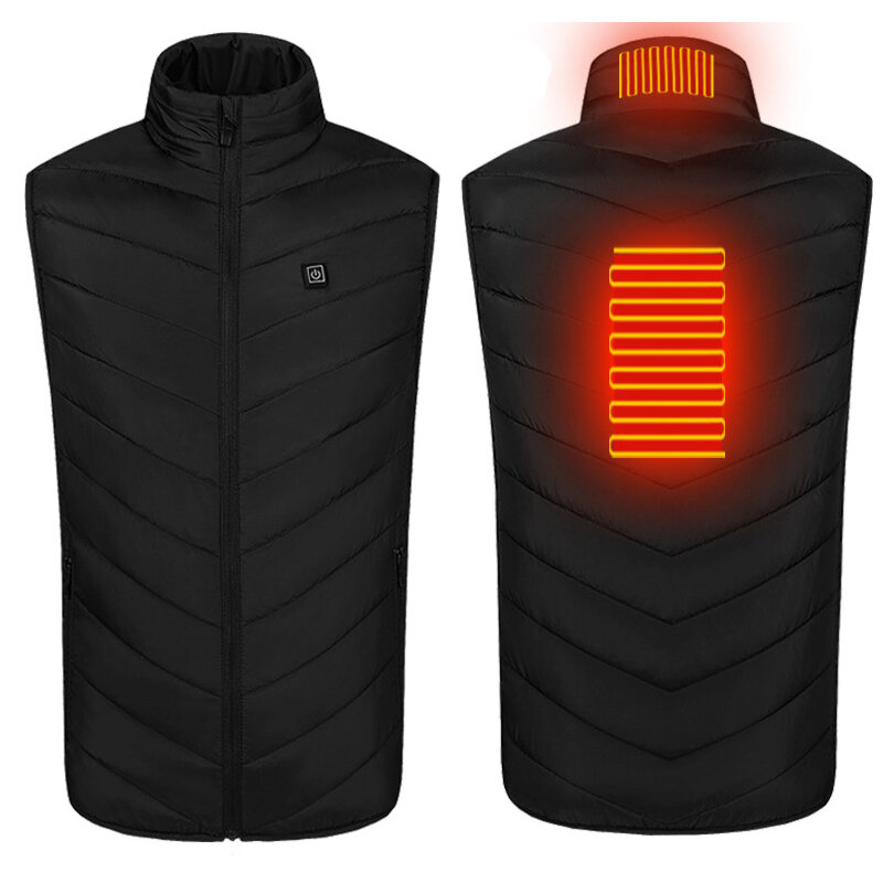 Three Gear Temperature Control Smart Electric Heated Vest For Men And Women USB Two Zone Intelligent Heating