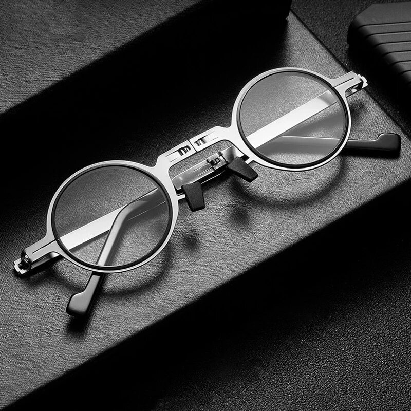 

Круглые очки для чтения Очки Блокировка синего света Очки Считыватель Складная ультратонкая бумага Очки Металлические оч