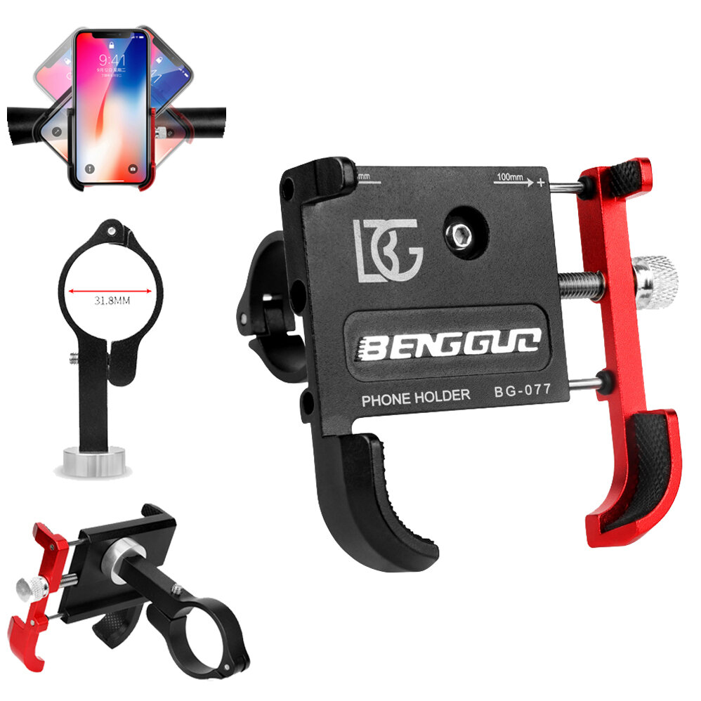 

JAKROO BG-007 360° Rotation Outdoor Vlog Recording Frosted Aluminum Alloy Motorcycle Bicycle Handlebar Mobile Phone Hold