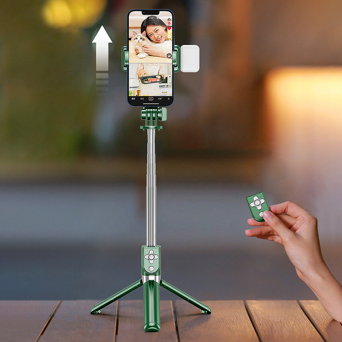 Flexibel Selfie Stick-statief met Bluetooth-afstandsbediening voor GoPro Action Sport-camera voor iP