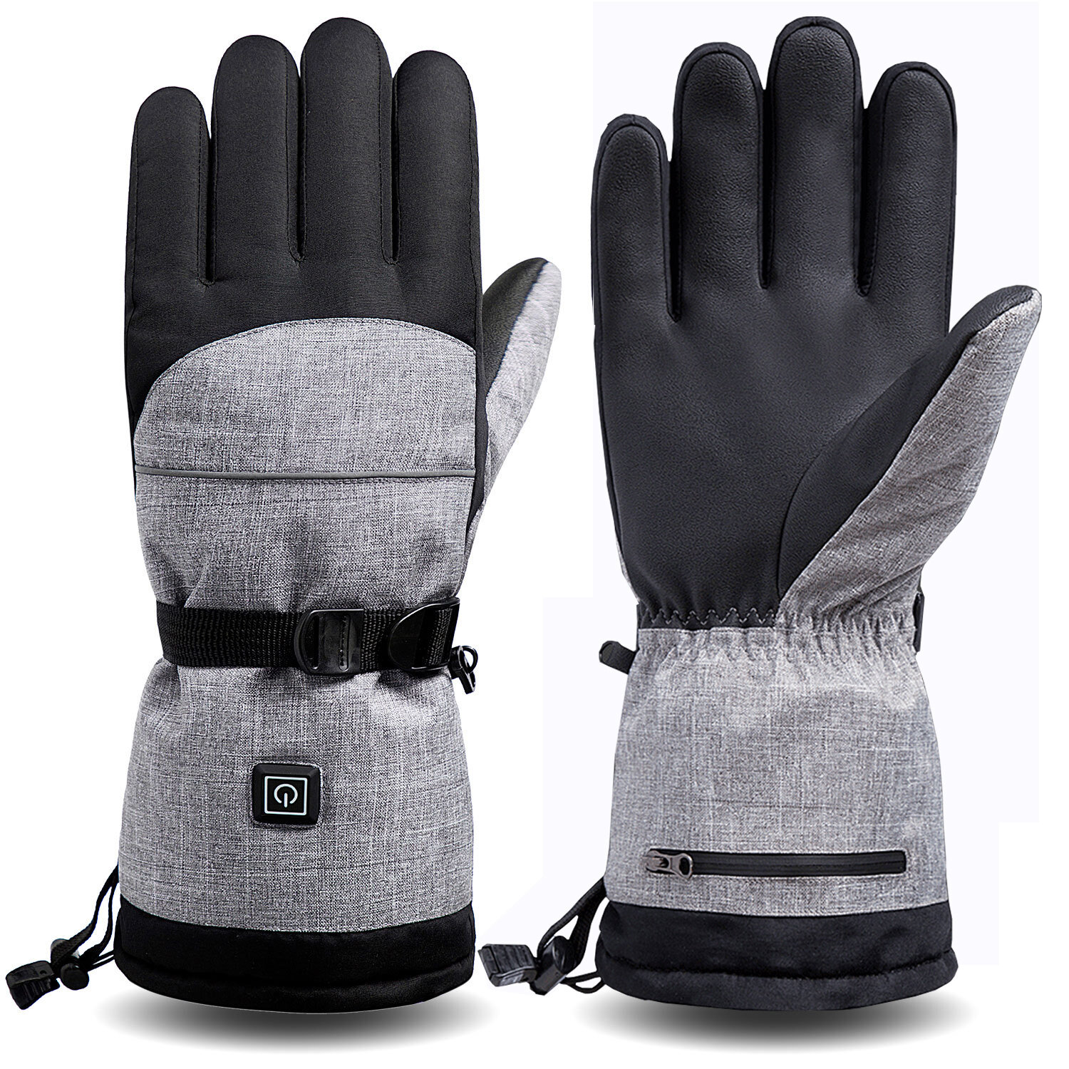 3 Gear Temperature Control Motorcycle Riding Gloves + 5000mAh Battery Winter Heated Warm Gloves for Outdoor Sports