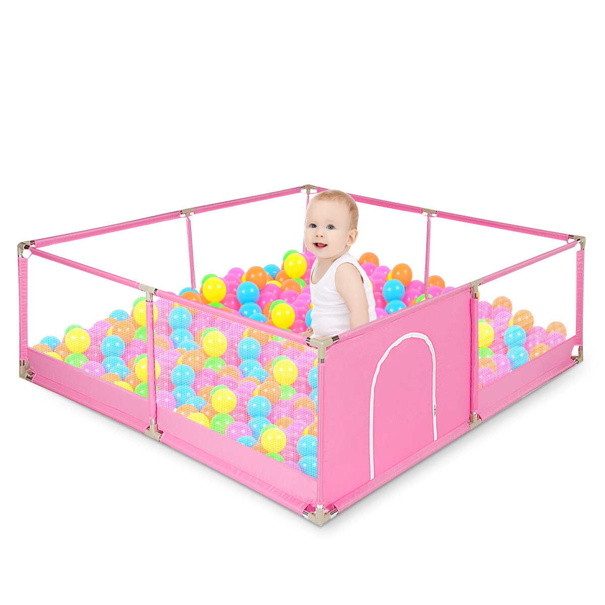 Baby Playpen Safety Kids Tent Children's Ocean Ball Pool Large Area Kids Playground for 0-6 Years Old