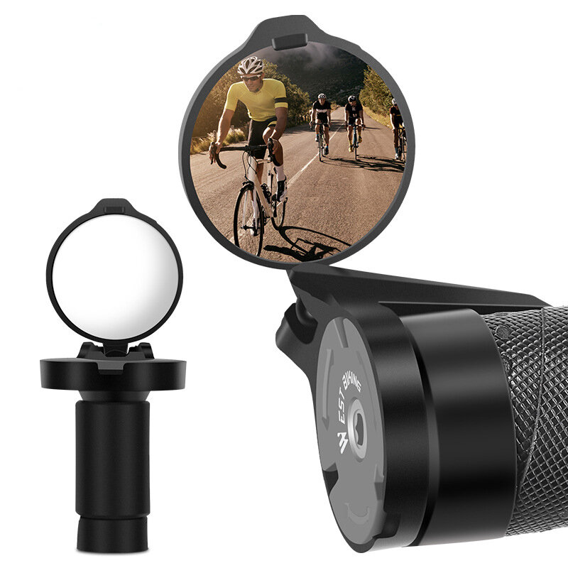 

WEST BIKING Universal Bicycle Rearview Mirror Adjustable Rotate Cycling Handlebar Convex Mirrors for MTB Road Bike Acces