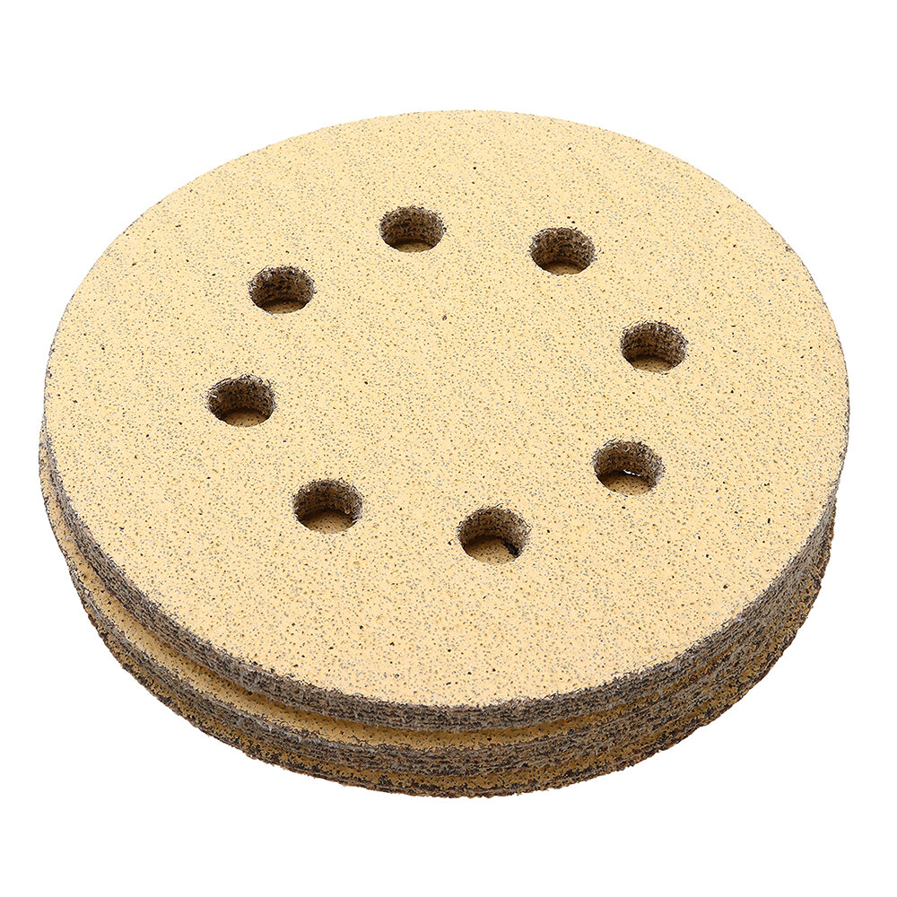 

100pcs 5 Inch 60/80/120/150/240 Grit Sanding Discs 125mm 8 Holes Sandpaper Sanding Polishing Pad