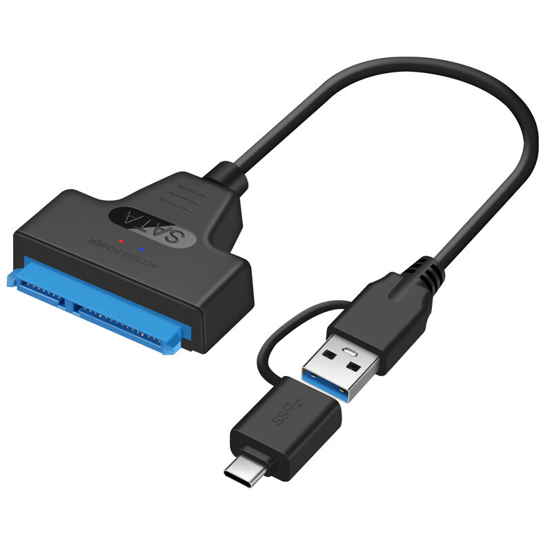 Loonggate® Easy Drive USB vers SATA câble Adaptateur pour CD-ROM/PC/SSD/Disque Dur Mobile USB 3.0 to SATA 2.5 3.5 EU Plug 