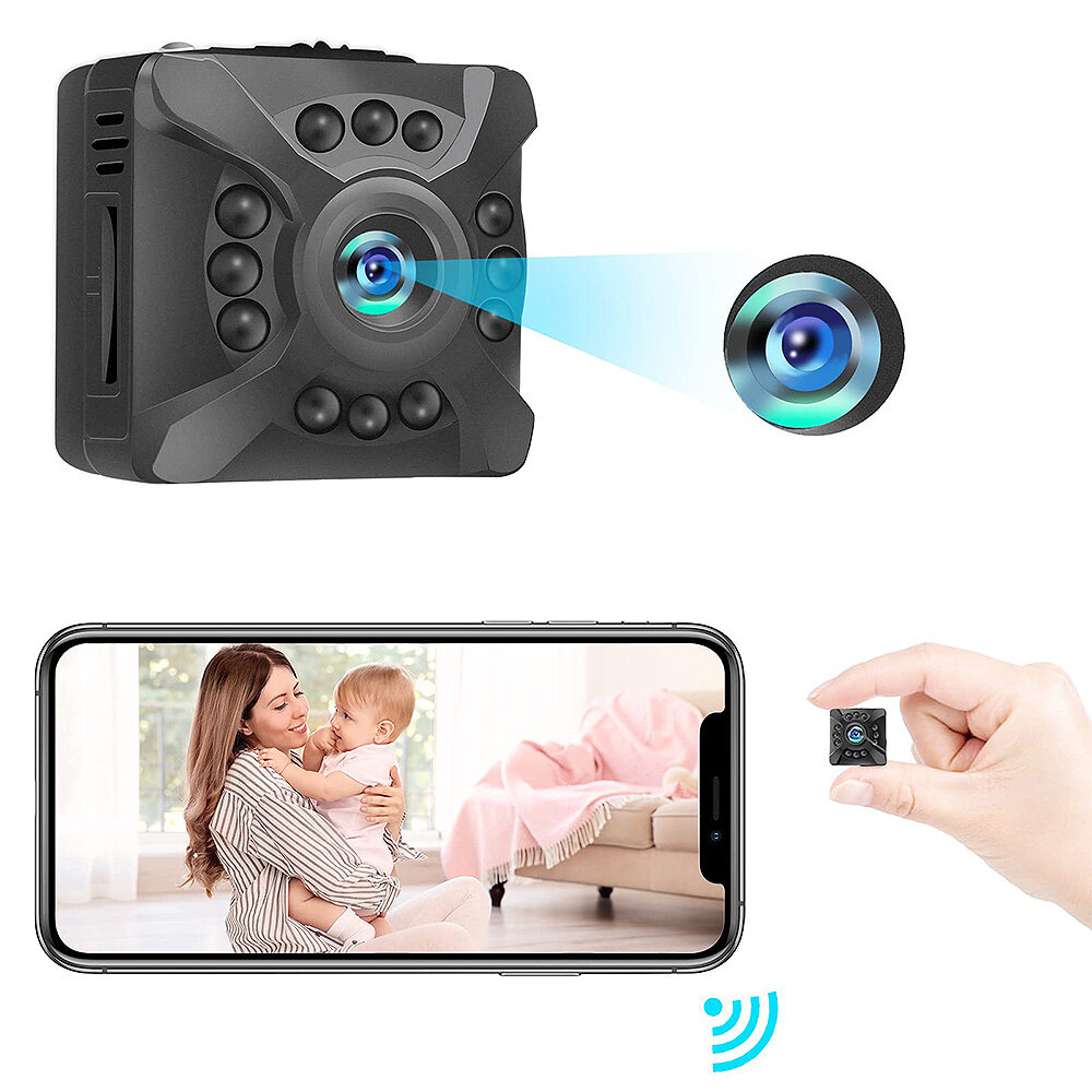 

X5 Mini Wifi IP Security Camera Wireless 1080P HD Micro Surveillance Cam Night Vision Motion Detection Remote APP Notifi