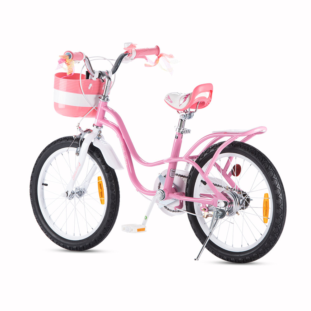 [EU Direct] ROYALBABY LITTLE SWAN RB18-18 18 Inch Wheel Children's Bicycle Dua-Hand-Brakes Kids Bike Princess Bike Pink