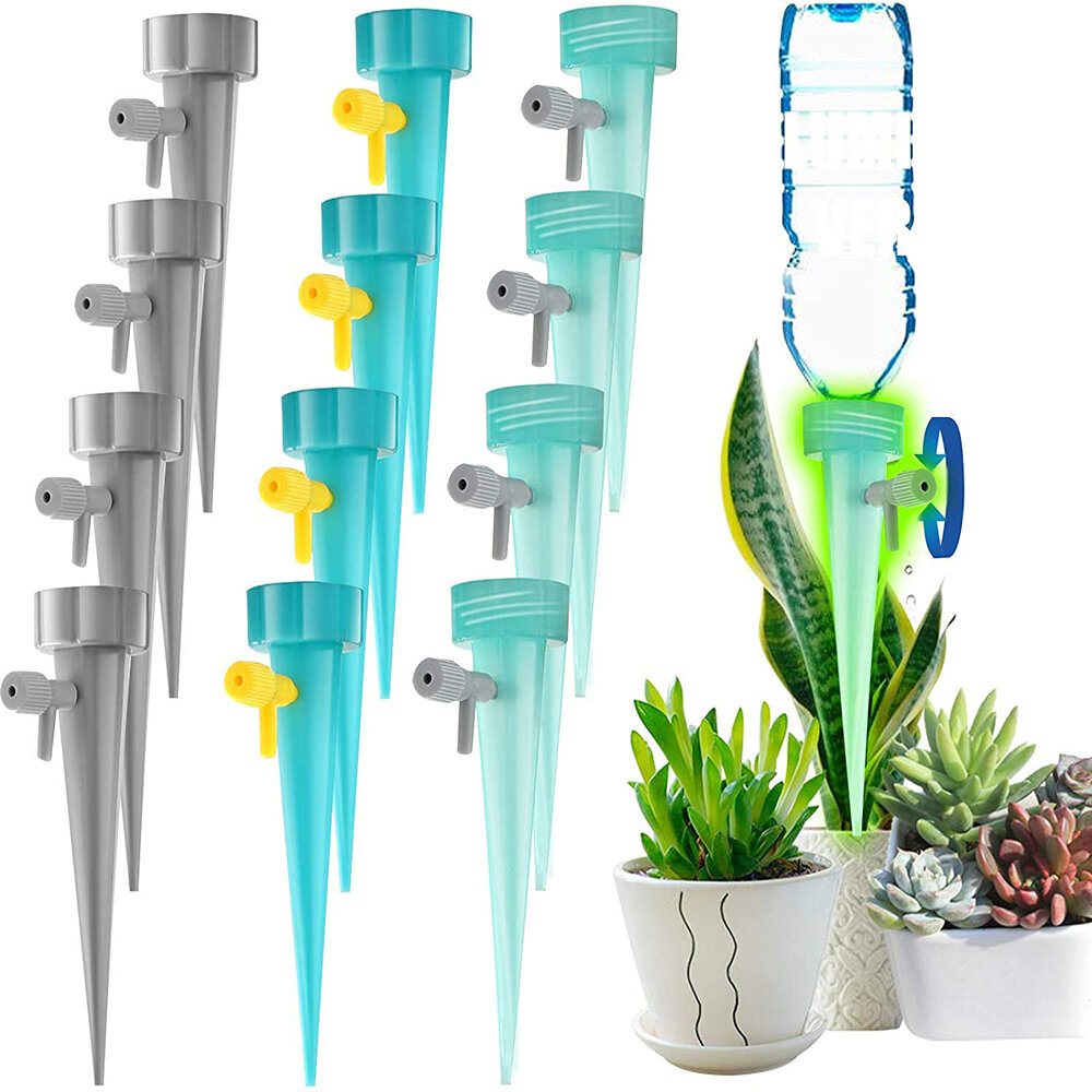 12Pcs Auto Drip Irrigation Watering System Adjustable Watering Spike Garden Plants Flower Watering Kits Automatic Watere