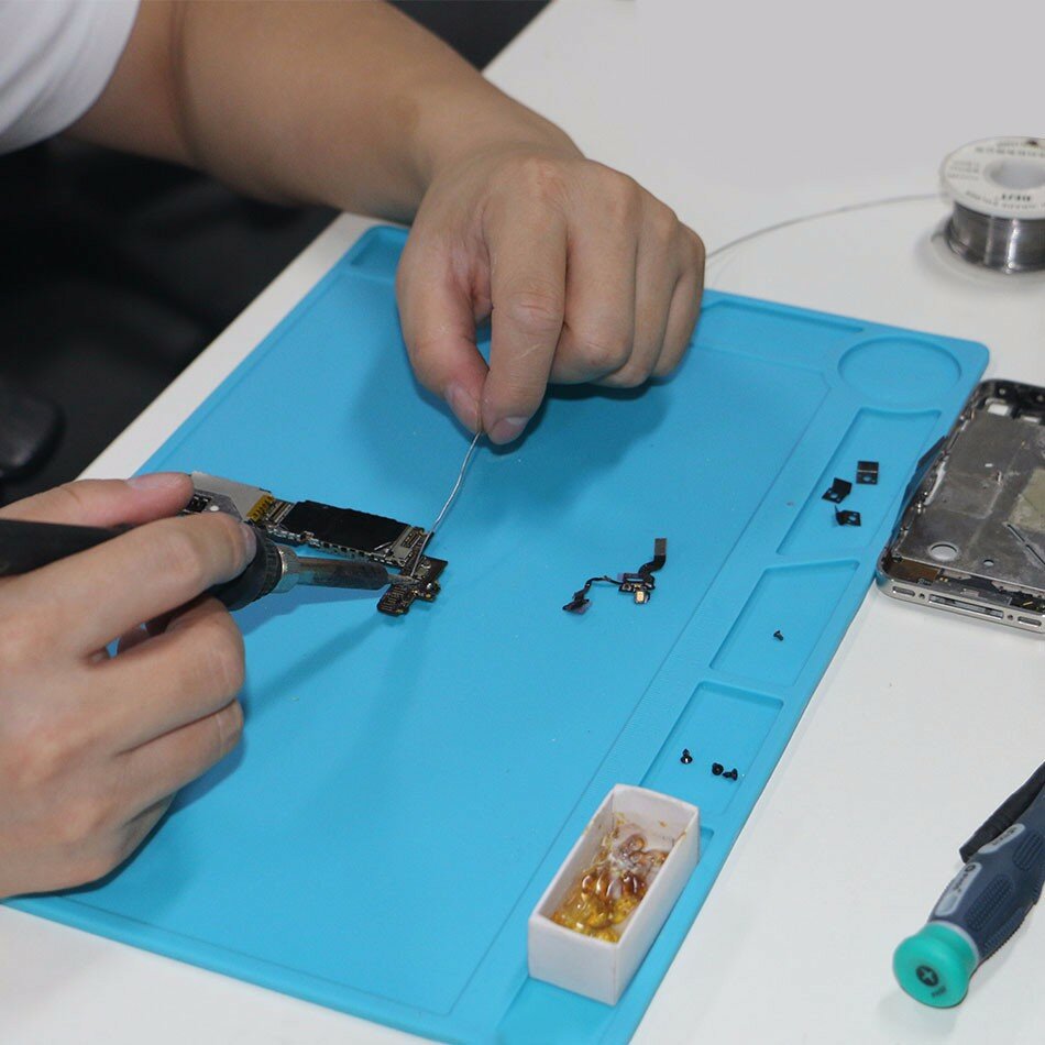 Magnetic Heat Insulation Silicone Pad Desk Mat Platform BGA Soldering Repair