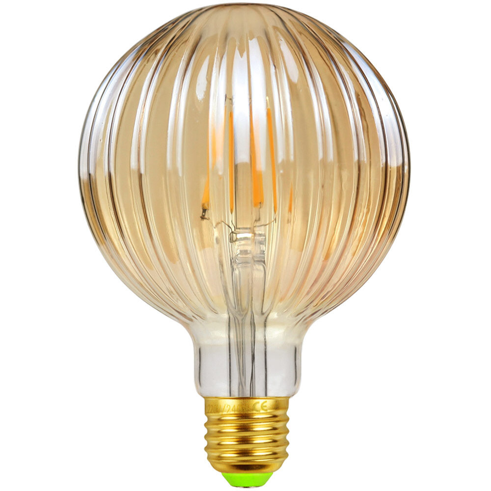 

Lighting Designer AC220V-240V 2700K E27 4W Amber/Transparent Glass G95 LED Incandescent Light Bulb Edison Bulb Filament