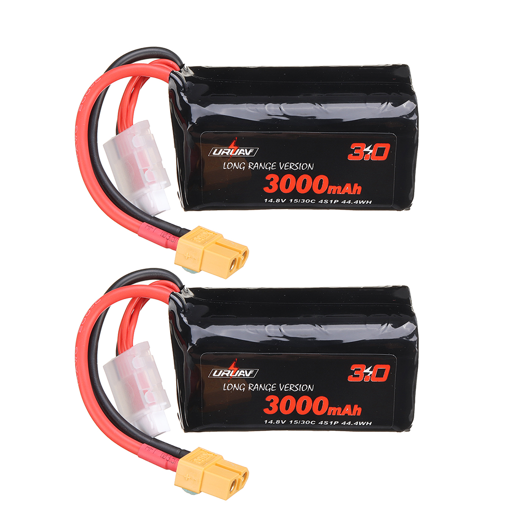 2 stks URUAV VTC6 18650 4S 14.8 V 3000 mAh 15 / 30C 4S1P LR Li-ion LionPack Batterij XT60 Plug voor 