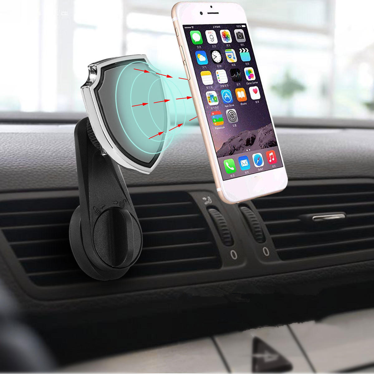Image of Universal Car Air Vent Magnetic Mount Outlet Halter Telefonstnder fr iPhone Samsung Xiaomi Huawei