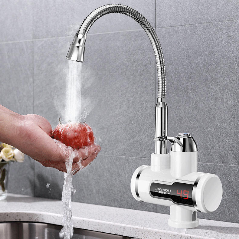 Wilk Kitchen tankless water heater 220V 3000W electric instant hot water faucet fast electric heater faucet with temperature display 