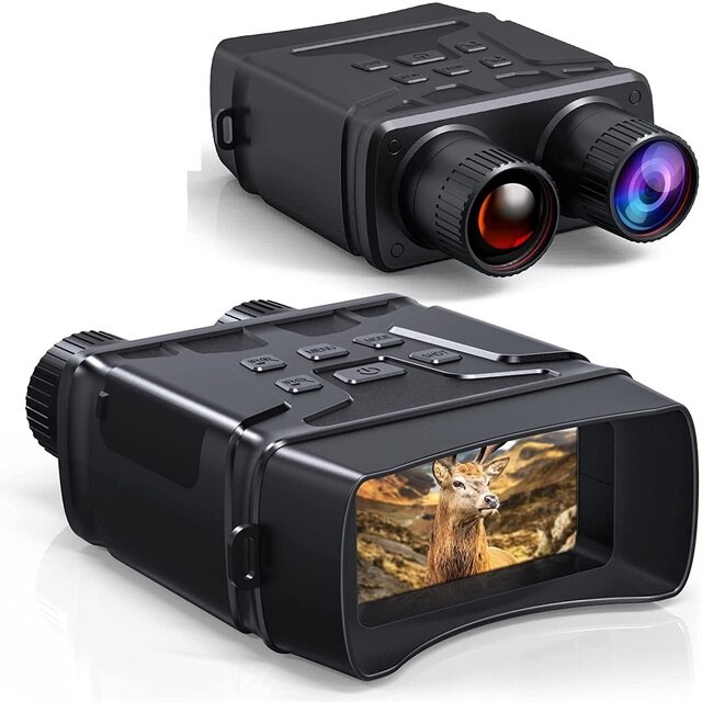 Éjszakai látótávcső készülék digitális zoom vadászteleszkóp 850nm 1080P HD 5X távcső kültéri nappali éjszakai kettős használatra 300m